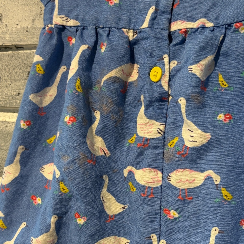 Baby Boden Blue Dress with Goose Pattern Size 6-12 months - Picture 4 of 6